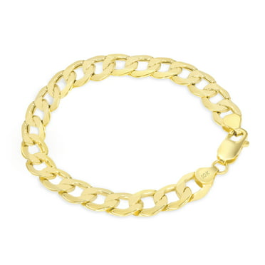 7.6" inches 3D Mens Bracelet 18k Gold Plated 